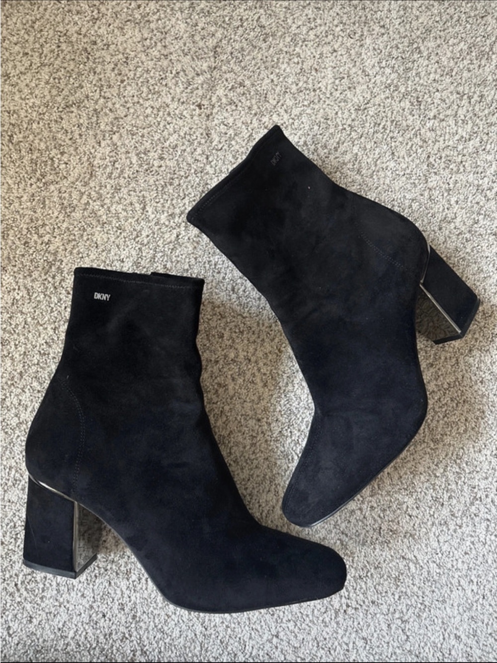 Black suede ankle boots